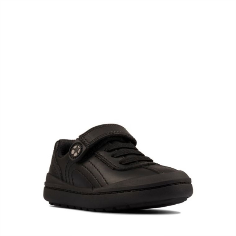 Rock Pass Niño Cuero Negro Clarks Cuero Negro