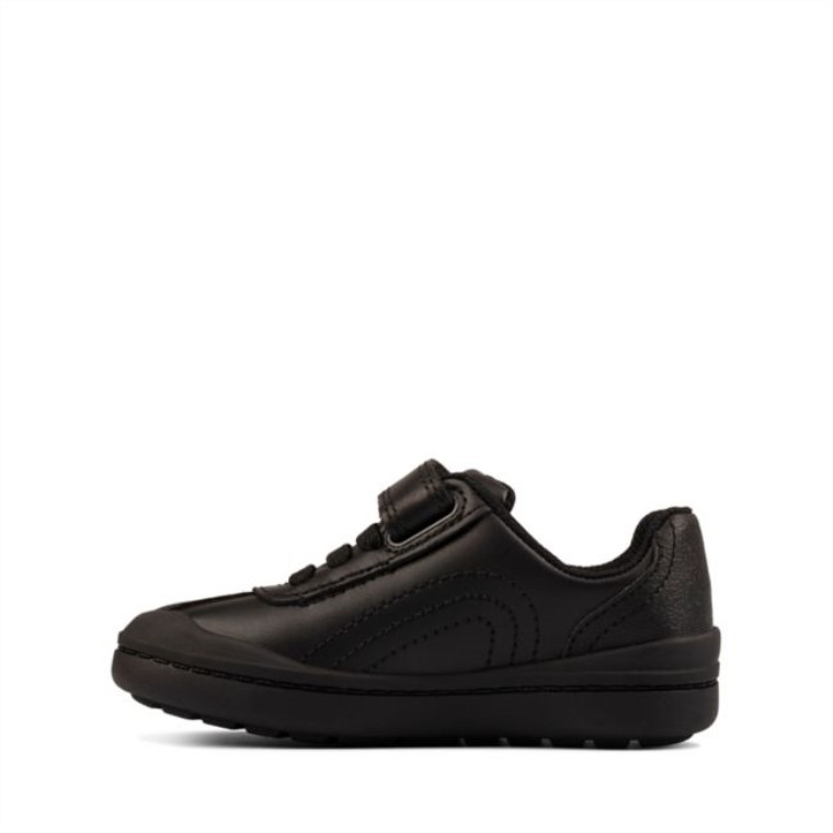 Rock Pass Niño Cuero Negro Clarks Cuero Negro