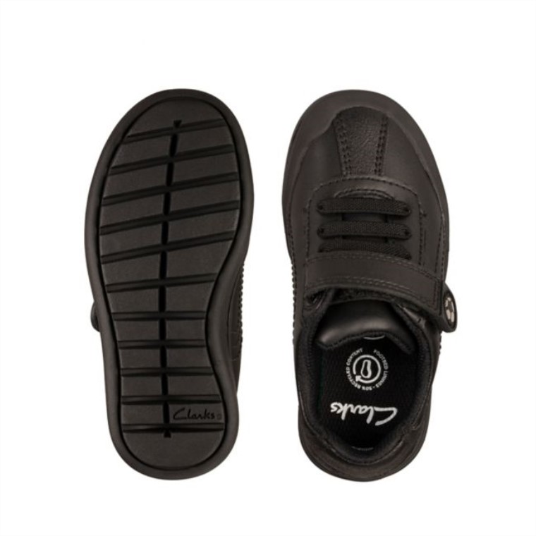 Rock Pass Niño Cuero Negro Clarks Cuero Negro