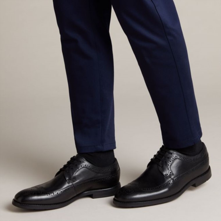 Ronnie Límite Cuero Negro Clarks Cuero Negro
