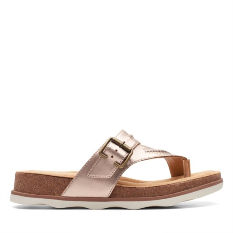 Cuero Rosa Dorado Clarks Brynn Madi Cuero Rosa Dorado