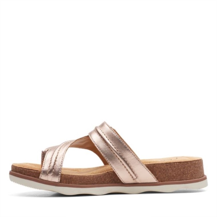 Cuero Rosa Dorado Clarks Brynn Madi Cuero Rosa Dorado