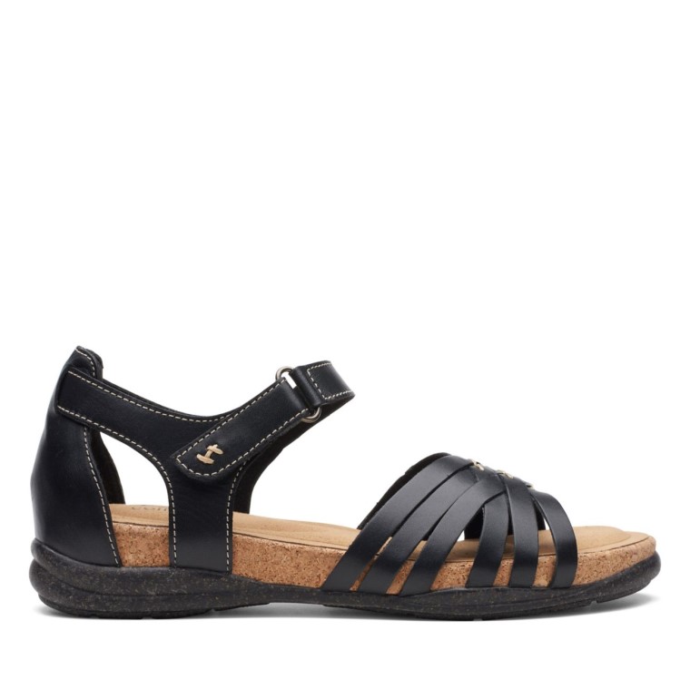 Roseville Cove Cuero Negro Clarks Cuero Negro