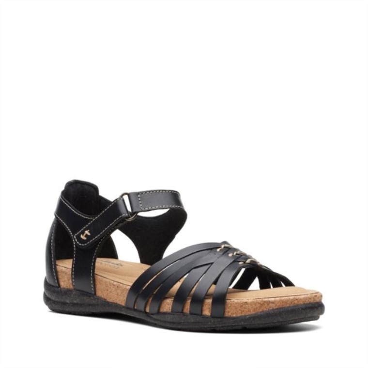 Roseville Cove Cuero Negro Clarks Cuero Negro