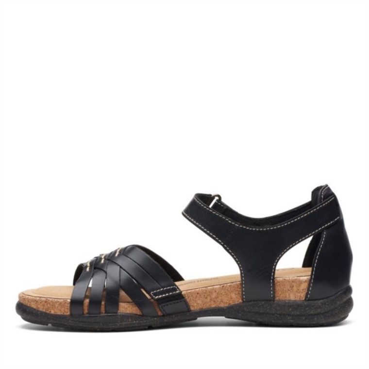 Roseville Cove Cuero Negro Clarks Cuero Negro