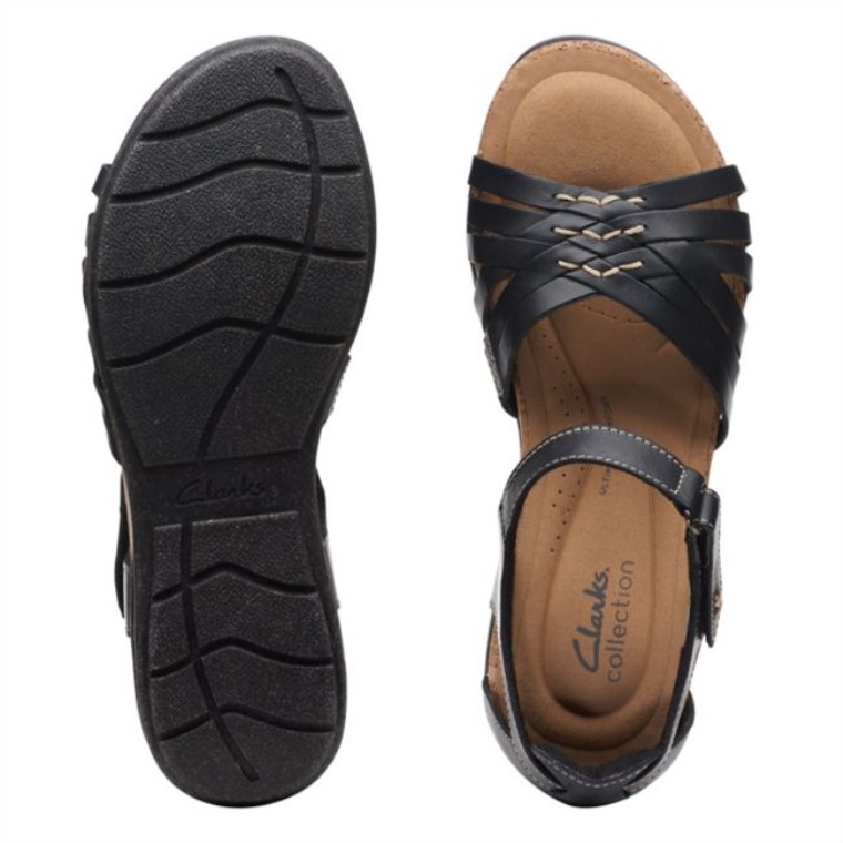 Roseville Cove Cuero Negro Clarks Cuero Negro