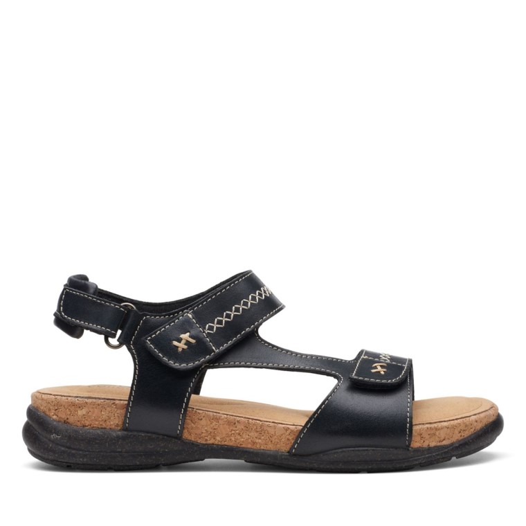 Roseville Mae Cuero Negro Cuero Negro Clarks