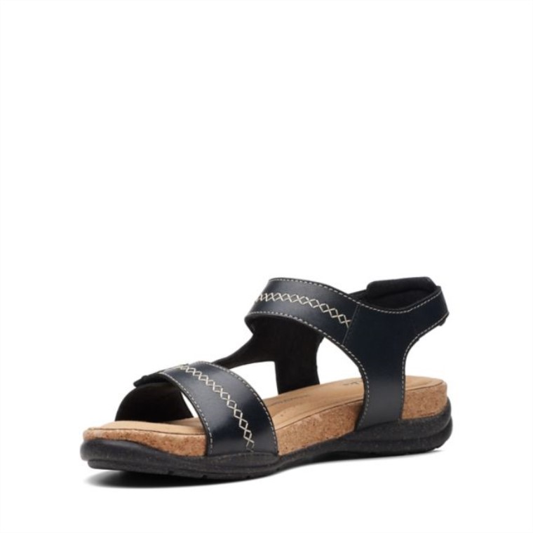 Roseville Mae Cuero Negro Cuero Negro Clarks