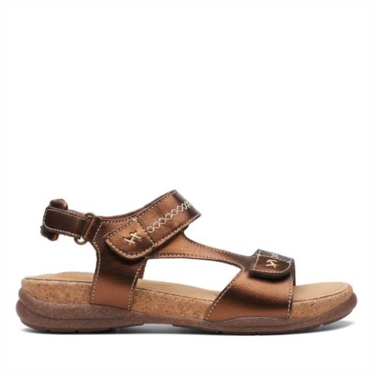 Roseville Mae Cuero Metalizado Clarks Cuero Metalizado