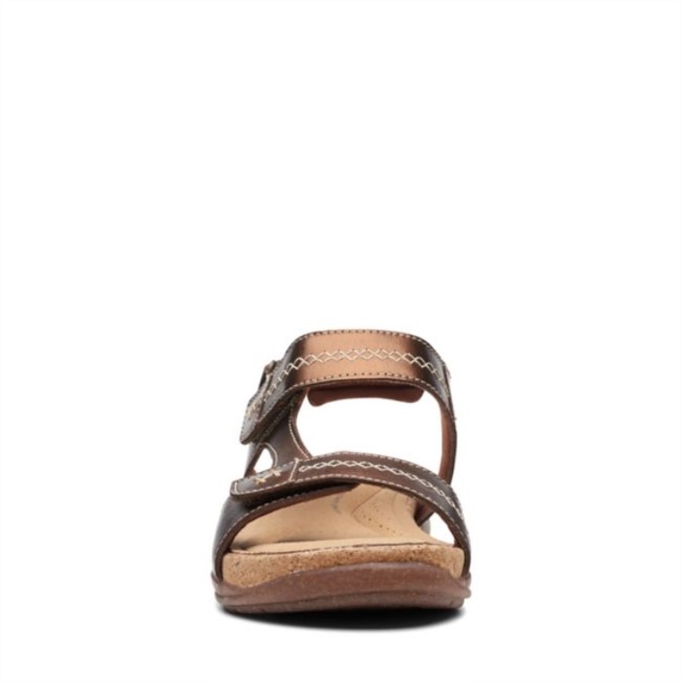 Roseville Mae Cuero Metalizado Clarks Cuero Metalizado