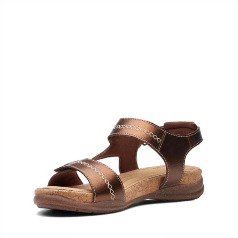 Roseville Mae Cuero Metalizado Clarks Cuero Metalizado