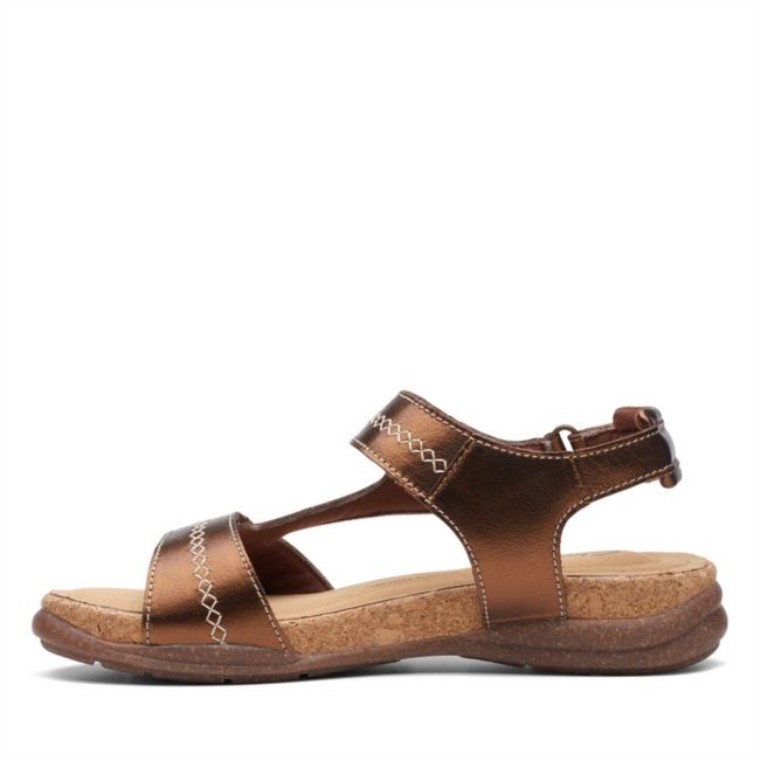 Roseville Mae Cuero Metalizado Clarks Cuero Metalizado