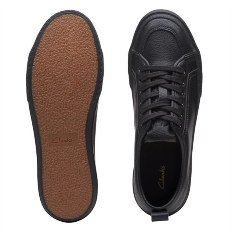 Roxby Encaje Cuero Negro Clarks Cuero Negro