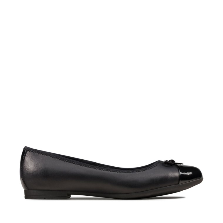 Scala Bloom Juvenil Cuero Negro Clarks Cuero Negro