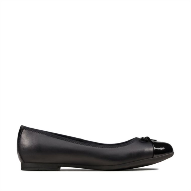 Scala Bloom Juvenil Cuero Negro Clarks Cuero Negro