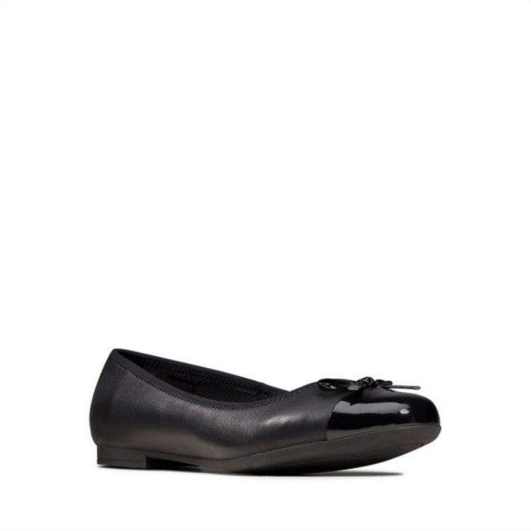 Scala Bloom Juvenil Cuero Negro Clarks Cuero Negro