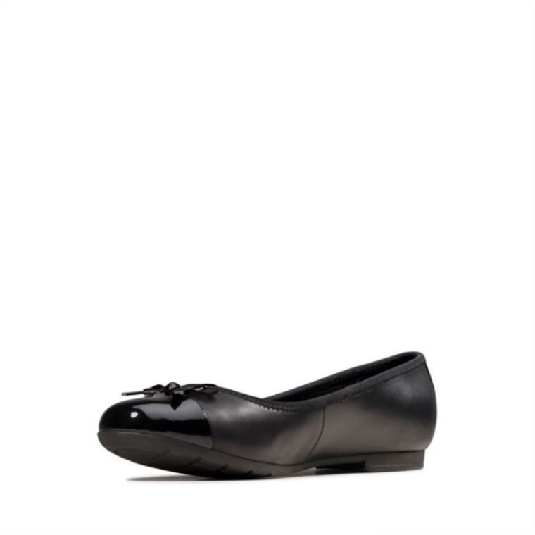 Scala Bloom Juvenil Cuero Negro Clarks Cuero Negro