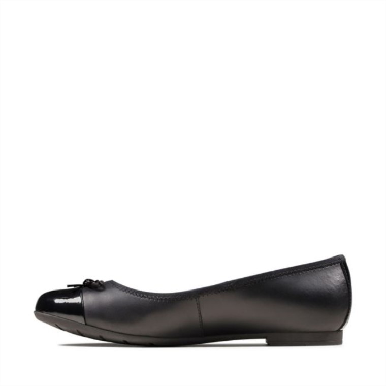 Scala Bloom Juvenil Cuero Negro Clarks Cuero Negro