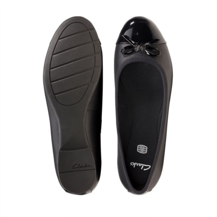 Scala Bloom Juvenil Cuero Negro Clarks Cuero Negro