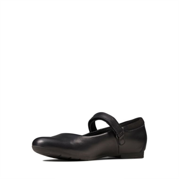 Scala Amanecer Niño Cuero Negro Clarks Cuero Negro