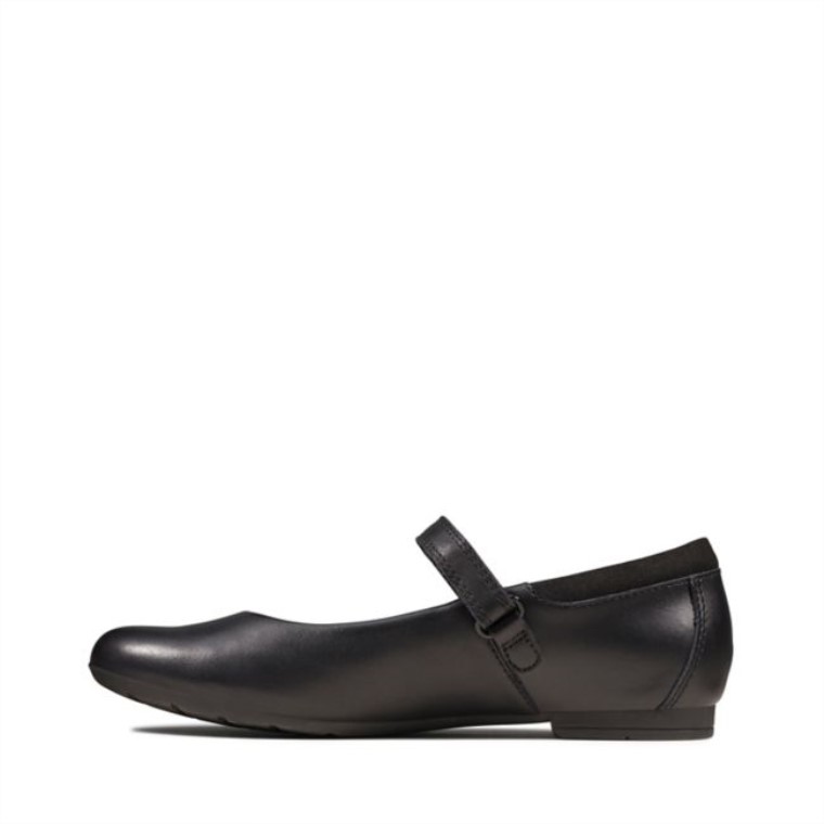Scala Amanecer Niño Cuero Negro Clarks Cuero Negro