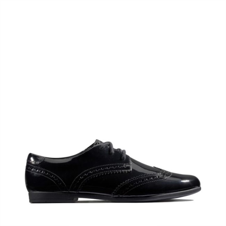 Scala Encaje Niño Charol Negro Clarks Charol Negro