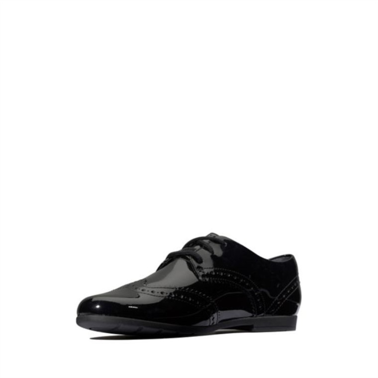 Scala Encaje Niño Charol Negro Clarks Charol Negro