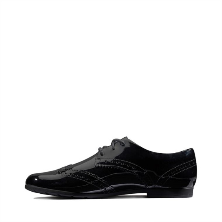 Scala Encaje Niño Charol Negro Clarks Charol Negro