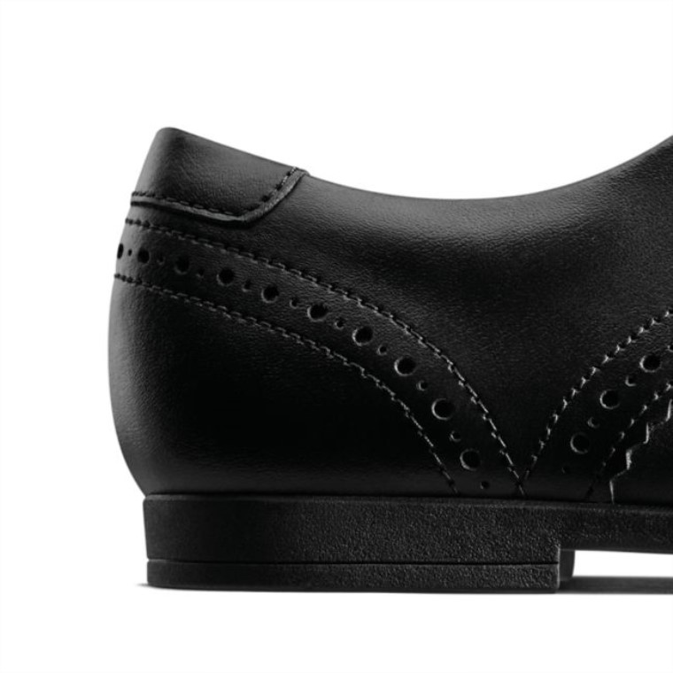 Scala Lace Juvenil Cuero Negro Clarks Cuero Negro