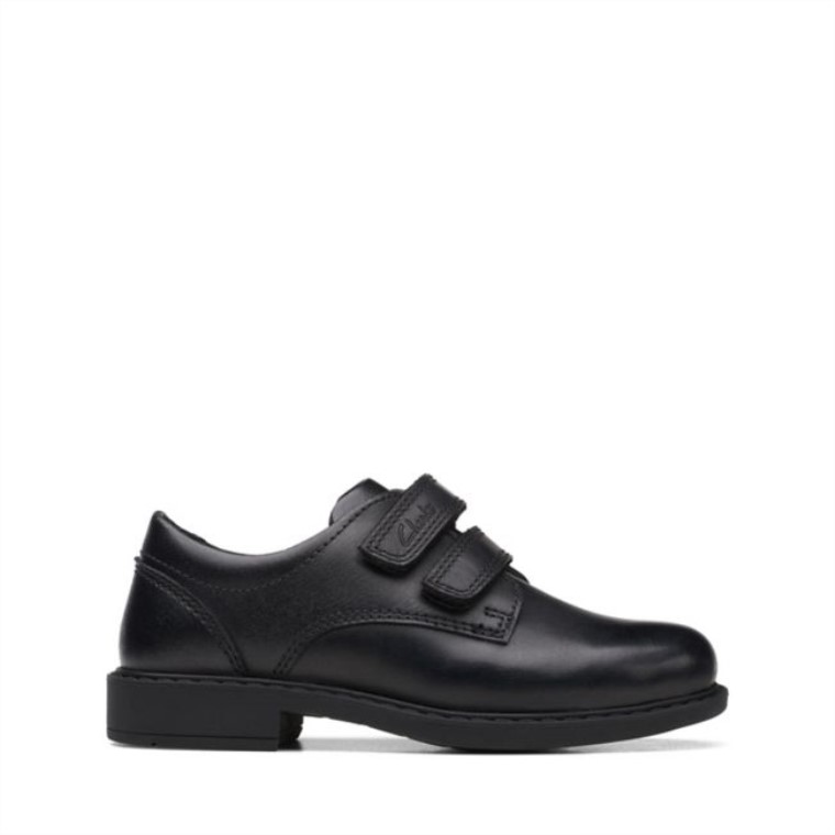 Scala Pace Niño Cuero Negro Cuero Negro Clarks