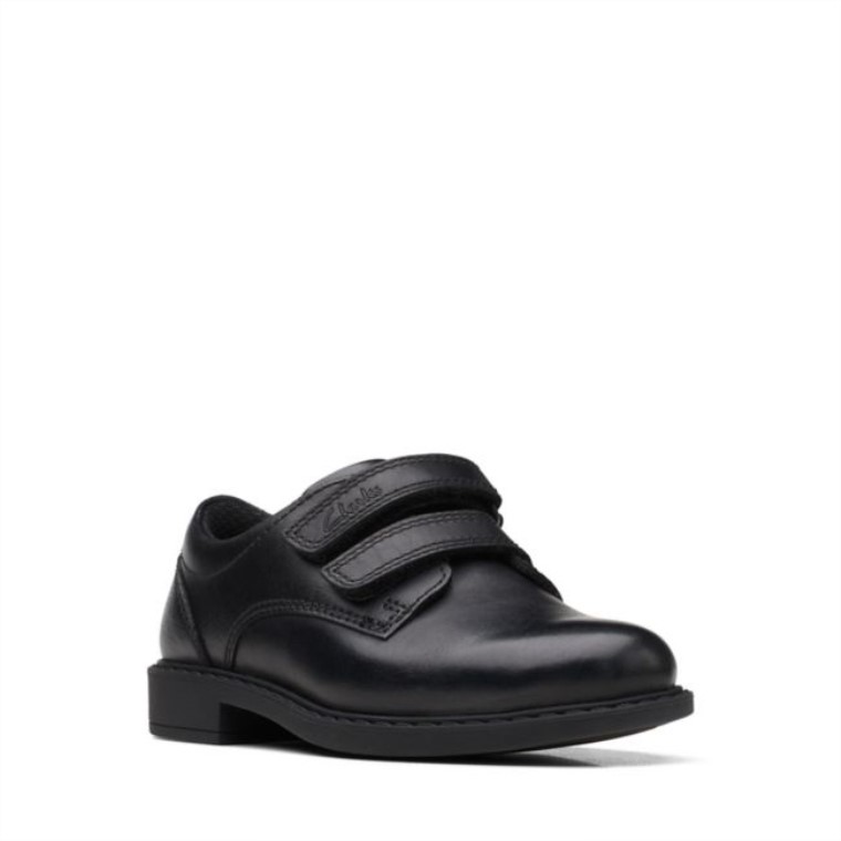 Scala Pace Niño Cuero Negro Cuero Negro Clarks