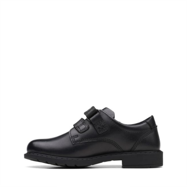 Scala Pace Niño Cuero Negro Cuero Negro Clarks