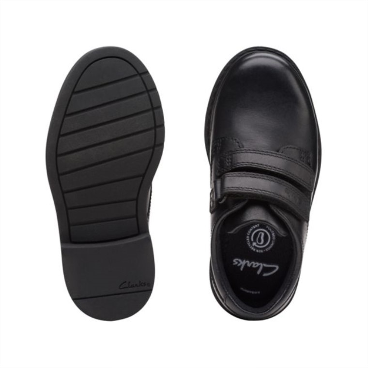 Scala Pace Niño Cuero Negro Cuero Negro Clarks