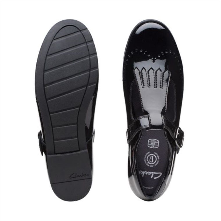 Scala Adolescente Juventud Charol Negro Clarks Charol Negro