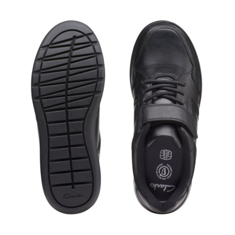 Scape Bright Juvenil Cuero Negro Cuero Negro Clarks