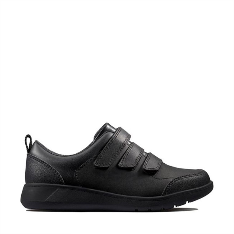 Scape Sky Juvenil Cuero Negro Clarks Cuero Negro