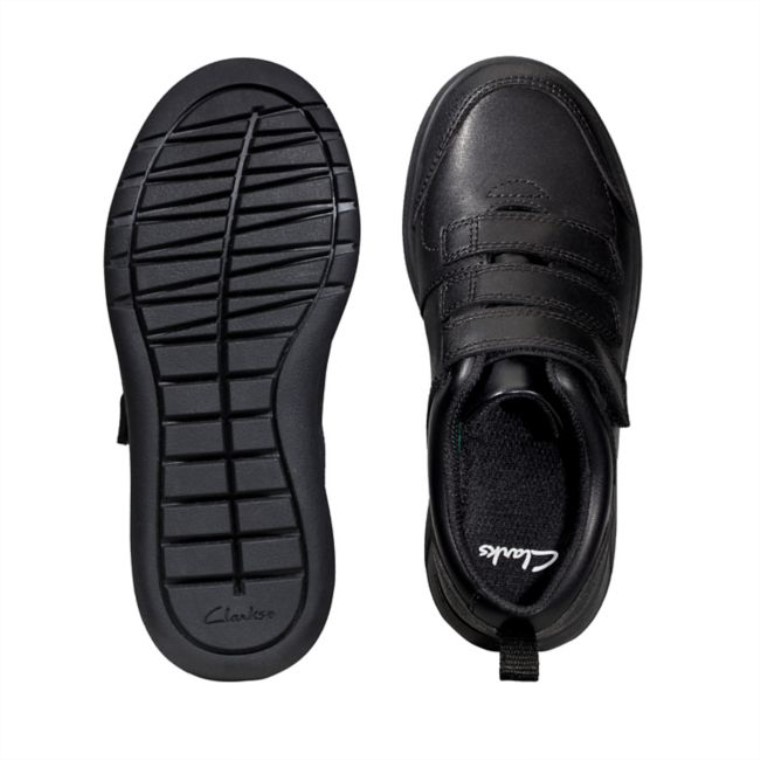 Scape Sky Juvenil Cuero Negro Clarks Cuero Negro
