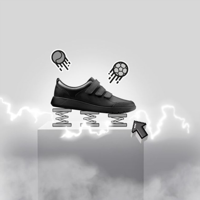 Scape Sky Juvenil Cuero Negro Clarks Cuero Negro