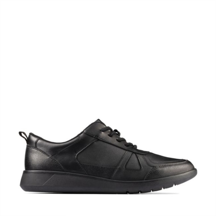 Scape Track Juvenil Cuero Negro Clarks Cuero Negro