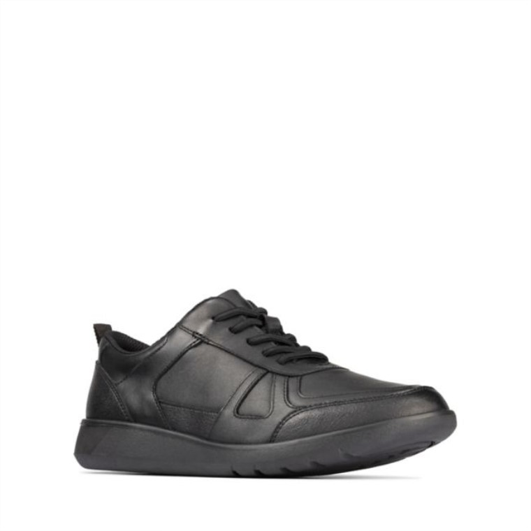 Scape Track Juvenil Cuero Negro Clarks Cuero Negro