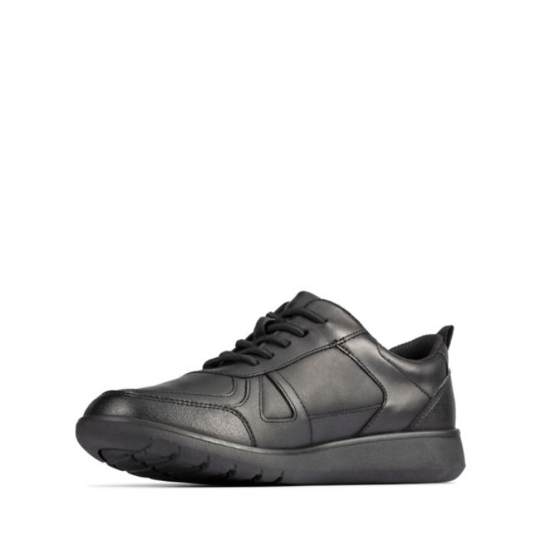 Scape Track Juvenil Cuero Negro Clarks Cuero Negro