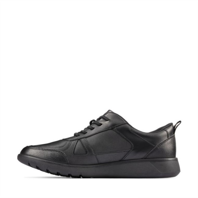 Scape Track Juvenil Cuero Negro Clarks Cuero Negro
