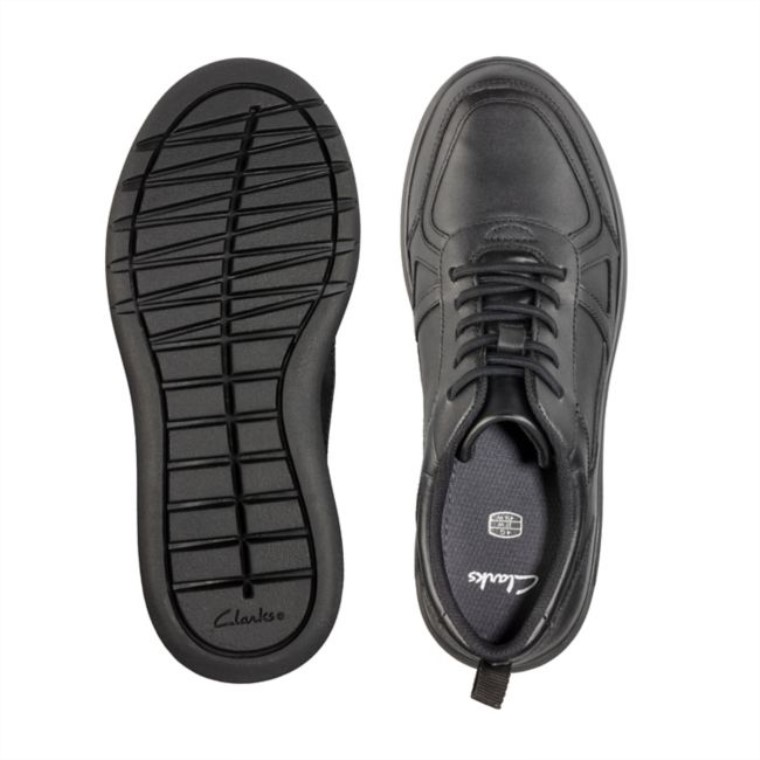 Scape Track Juvenil Cuero Negro Clarks Cuero Negro