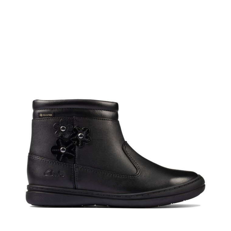 Scooter Go Gore-tex Niño Cuero Negro Cuero Negro Clarks
