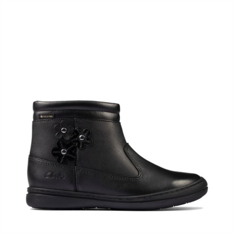 Scooter Go Gore-tex Niño Cuero Negro Cuero Negro Clarks
