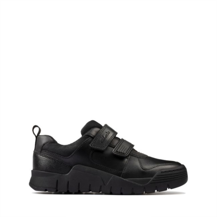 Scooter Speed Niño Cuero Negro Cuero Negro Clarks