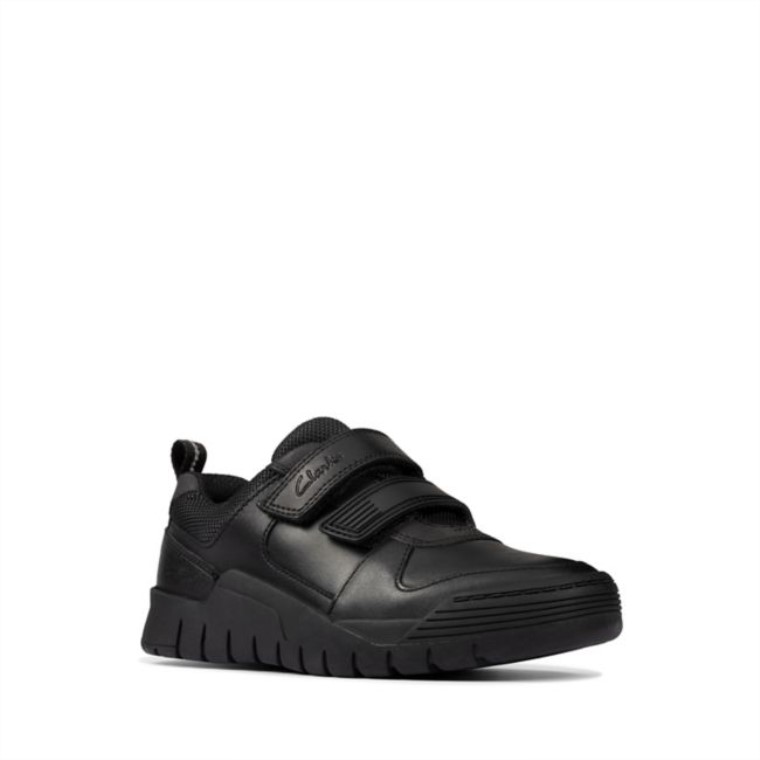 Scooter Speed Niño Cuero Negro Cuero Negro Clarks