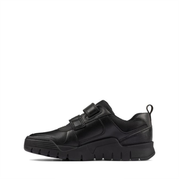 Scooter Speed Niño Cuero Negro Cuero Negro Clarks