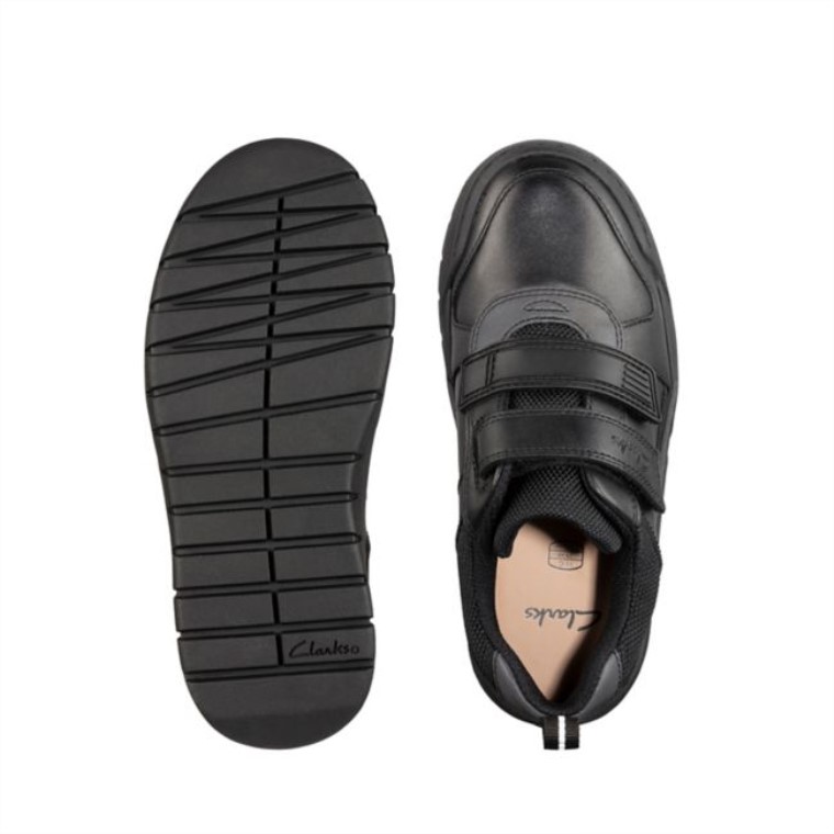 Scooter Speed Niño Cuero Negro Cuero Negro Clarks