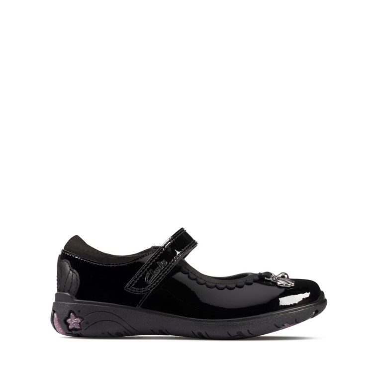 Mar Brillo Niño Charol Negro Clarks Charol Negro